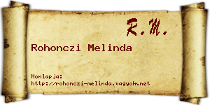 Rohonczi Melinda névjegykártya